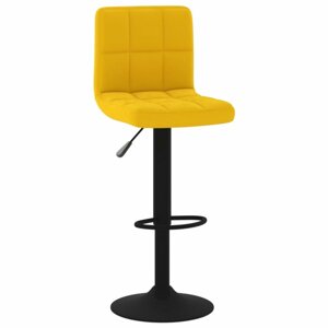 Barová židle samet / kov Dekorhome Žlutá,Barová židle samet / kov Dekorhome Žlutá