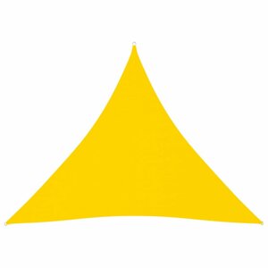 Stínící plachta trojúhelníková 5 x 5 x 5 m oxfordská látka Dekorhome Žlutá,Stínící plachta trojúhelníková 5 x 5 x 5 m oxfordská látka Dekorhome Žlutá