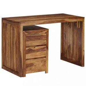 Psací stůl se šuplíky 110x55 cm masivní dřevo Dekorhome,Psací stůl se šuplíky 110x55 cm masivní dřevo Dekorhome