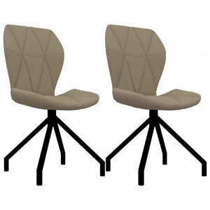 Jídelní židle 2 ks umělá kůže Dekorhome Cappuccino,Jídelní židle 2 ks umělá kůže Dekorhome Cappuccino