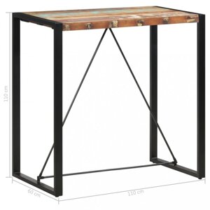 Barový stůl hnědá / černá Dekorhome 110x60x110 cm,Barový stůl hnědá / černá Dekorhome 110x60x110 cm