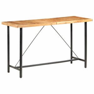 Barový stůl masivní dřevo / ocel Dekorhome Sheeshamové dřevo,Barový stůl masivní dřevo / ocel Dekorhome Sheeshamové dřevo