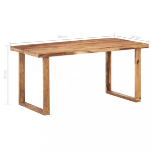Jídelní stůl masivní dřevo Dekorhome 160x80x76 cm,Jídelní stůl masivní dřevo Dekorhome 160x80x76 cm