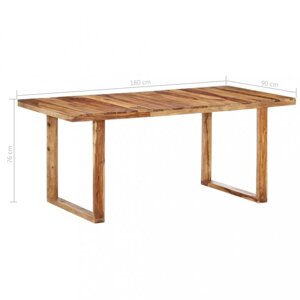 Jídelní stůl masivní dřevo Dekorhome 180x90x76 cm,Jídelní stůl masivní dřevo Dekorhome 180x90x76 cm