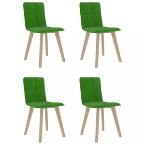 Jídelní židle 4 ks látka / buk Dekorhome Zelená,Jídelní židle 4 ks látka / buk Dekorhome Zelená