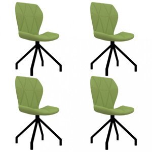 Jídelní židle 4 ks umělá kůže Dekorhome Zelená,Jídelní židle 4 ks umělá kůže Dekorhome Zelená