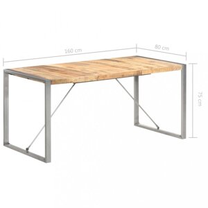 Jídelní stůl hnědá / šedá Dekorhome 160x80x75 cm,Jídelní stůl hnědá / šedá Dekorhome 160x80x75 cm