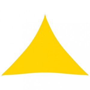 Stínící plachta trojúhelníková 4x4x4 m oxfordská látka Dekorhome Žlutá,Stínící plachta trojúhelníková 4x4x4 m oxfordská látka Dekorhome Žlutá