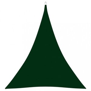 Stínící plachta trojúhelníková 5 x 7 x 7 m oxfordská látka Dekorhome Tmavě zelená,Stínící plachta trojúhelníková 5 x 7 x 7 m oxfordská látka Dekorhome