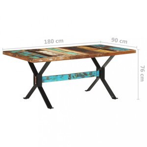 Jídelní stůl dřevo / ocel Dekorhome 180x90x76 cm,Jídelní stůl dřevo / ocel Dekorhome 180x90x76 cm