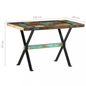 Jídelní stůl dřevo / ocel Dekorhome 120x60x76 cm,Jídelní stůl dřevo / ocel Dekorhome 120x60x76 cm