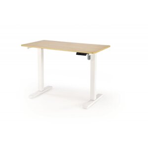 Výškově nastavitelný psací stůl B53 Dub zlatý / bílá
