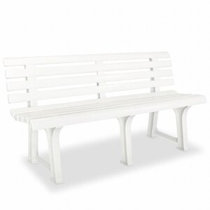 Plastová zahradní lavička Bílá,Plastová zahradní lavička Bílá