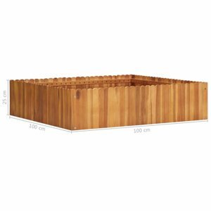 Zahradní truhlík akáciové dřevo Dekorhome 100x100x25 cm,Zahradní truhlík akáciové dřevo Dekorhome 100x100x25 cm