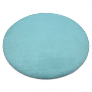 Kulatý koberec BUNNY aqua modrý, imitace králíčí kožešiny (Velikost: kruh 140 cm)