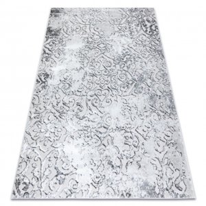 Moderní MEFE koberec  8724 Ornament vintage - Strukturální, dvě úrovně rouna šedá (Velikost: 120x170 cm)