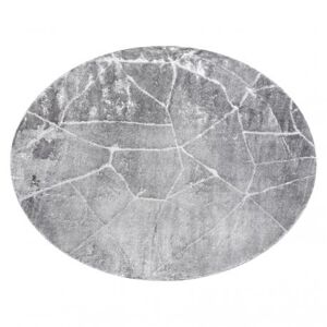 Moderní MEFE koberec kulatý 2783 Mramor - Strukturální dvě úrovně rouna tmavošedý (Velikost: kruh 100 cm)