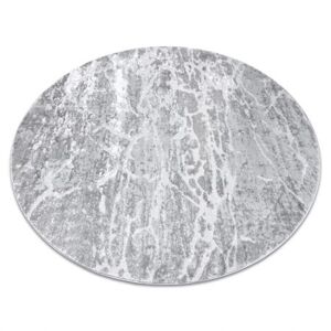 Moderní MEFE koberec kulatý 6182 Beton - Strukturální, dvě úrovně rouna šedá (Velikost: kruh 200 cm)