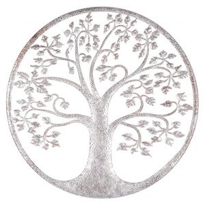 Strom života, kovová nástěnná dekorace. UM0844-SIL