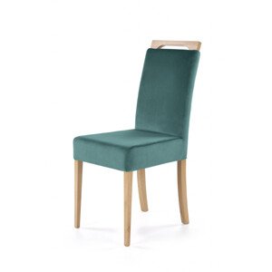 Židle / kohoutek z medového dubu CLARION: MONOLITH 37 (cca zelená)