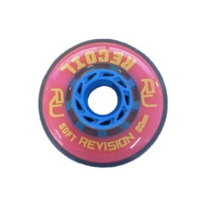 Kolečka Revision Recoil Soft Clear Pink/Blue (1ks) (Tvrdost: 76A, Velikost koleček: 80mm)