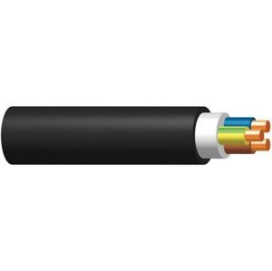 Silový kabel CYKY-J 3x1,5 pro pevné uložení, 100m, měděné jádro, černá