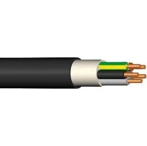 Silový kabel CYKY-J 5x4 pro pevné uložení, měděné jádro, černá