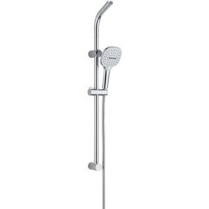 EASY sprchová souprava 3-dílná, ruční sprcha 120x120 mm, 3 proudy, tyč, hadice, chrom