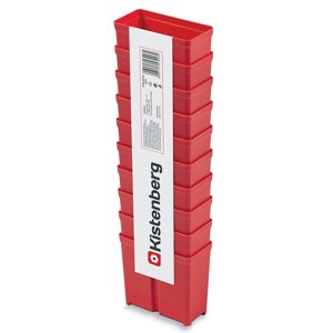 Sada 10 plastových boxů na nářadí TAGER BOX 10,5x5x9,7 cm, červené
