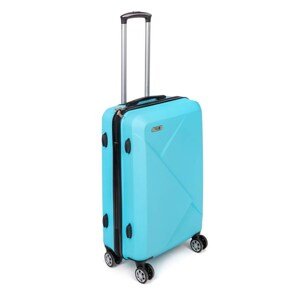 Kufr plastový na kolečkách, střední -24'', světle modrý