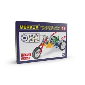 Stavebnice Merkur 018 Motocykly, 174 dílů, 10 modelů