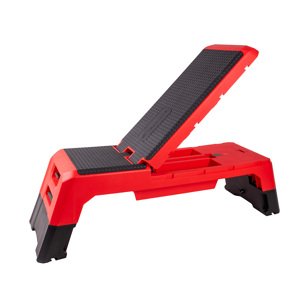 Nastavitelná aerobic step lavice inSPORTline AeroBench (Barva: červená)