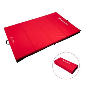 Skládací gymnastická žíněnka inSPORTline Kvadfold 200x120x5 cm (Barva: červená)