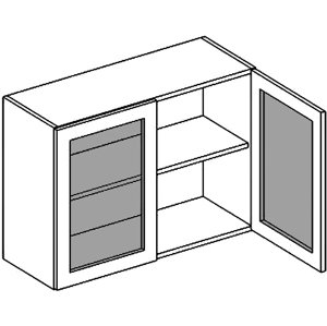W80WMR horní vitrína dvojdvéřová MERCURY Zebra