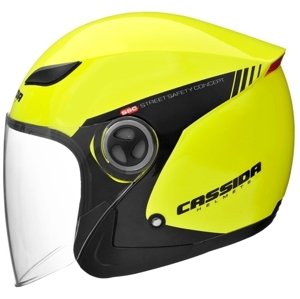 Moto přilba Cassida Reflex Safety (Velikost: M (57-58), Barva: černá-fluo žlutá)