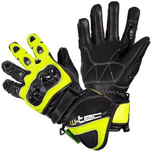 Motocyklové rukavice W-TEC Supreme EVO (Velikost: XXL, Barva: černo-zelená)