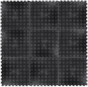 Puzzle zátěžová podložka inSPORTline Avero 0,6 cm (Barva: černá)