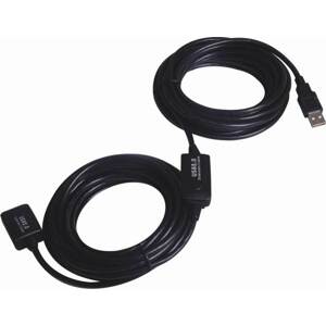 Kabel USB 2.0 aktivní prodlužovací adaptér 20m, černý