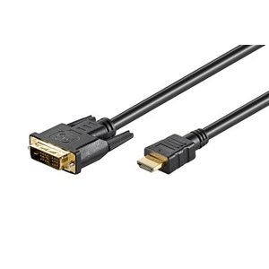 Kabel DVI-D(M) - HDMI M , 10m, s ferity, zlacené konektory