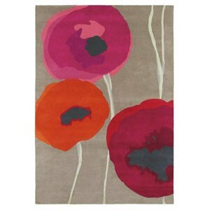 Vlněný kusový koberec Sanderson Poppies red/orange 45700 Brink & Campman (Varianta: 140 x 200)