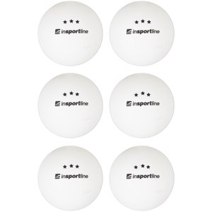 Pingpongové míčky inSPORTline Elisenda S3 6ks (Barva: bílá)