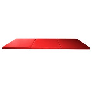 Skládací gymnastická žíněnka inSPORTline Pliago 195x90x5 cm (Barva: červená)
