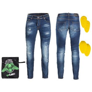 Pánské moto jeansy W-TEC Feeldy (Velikost: XL, Barva: modrá)