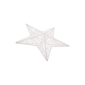 Hvězda, vánoční dekorace, barva bílá LBA011-B, sada 6 ks