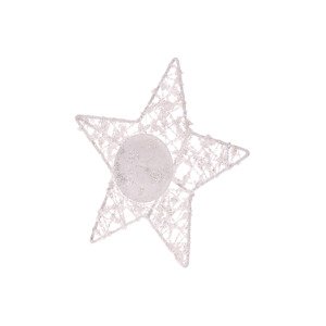 Svícen ve tvaru hvězdy, bílý. LBA018-B, sada 10 ks