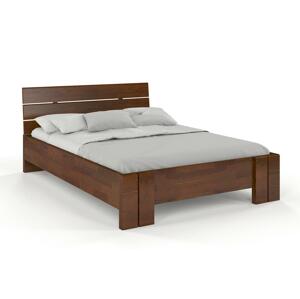 Dřevěná postel Arhus High, borovice (Rozměr: 120x200 cm, Barva: Ořech)