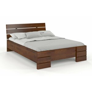 Dřevěná postel Sandemo High, borovice (Rozměr: 120x200 cm, Barva: Ořech)