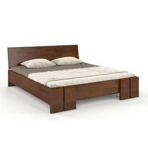 Dřevěná postel s úložným prostorem Skandica VESTRE Maxi&ST, borovice (Rozměr: 200x200 cm, Barva: Ořech)
