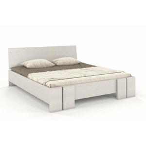 Dřevěná postel s úložným prostorem Skandica VESTRE Maxi&ST, borovice (Rozměr: 200x200 cm, Barva: Bílá)