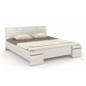 Dřevěná postel s úložným prostorem Skandica SPARTA Maxi & ST, borovice (Rozměr: 120x200 cm, Barva: Bílá)